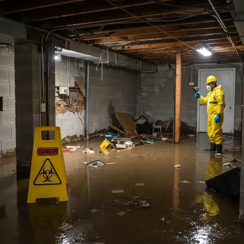 Flooded Basement Electrical Hazard in West Liberty, WV Property